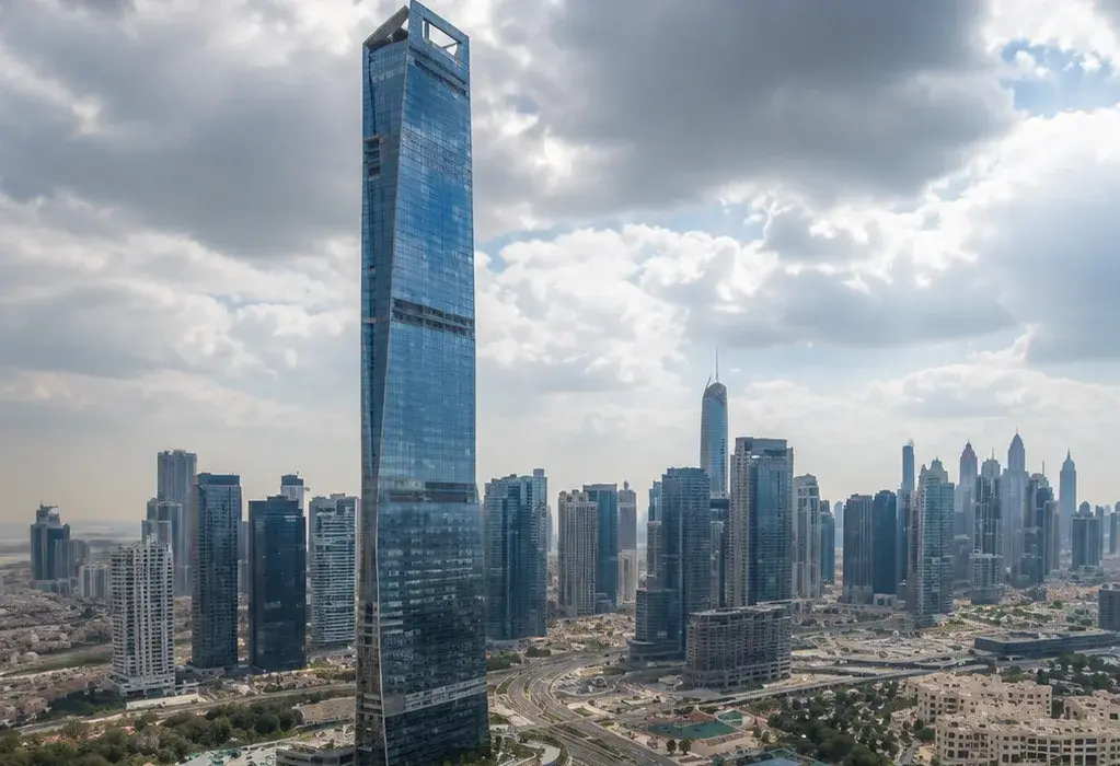 The Dubai skyline at Jumeirah Lakes Towers