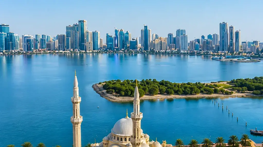 The Sharjah waterfront and city skyline